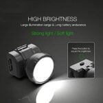 GlowBase Rechargeable Headlight with 180 Azimuth Adjustment Lightweight Head lamp, Rechargeable Headlamp Long Range Feature for Farmers, Fishing, Camping, Hiking, Trekking, Cycling, Running, Caving Headlamps 14